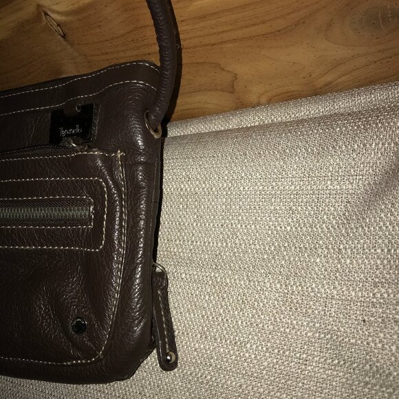 Small Brown Leather Tignanello Crossbody Bag - Picture 5 of 16